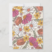 Wilde bloem Theme Girl Birthday Kaart (Achterkant)