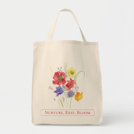 Wilde bloem tote bag (Voorkant)