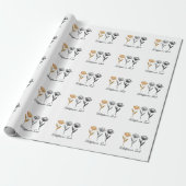 Wilde bloem trendy ontwerp cadeaupapier (Uitgerold)