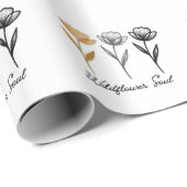 Wilde bloem trendy ontwerp cadeaupapier (Rol Hoek)