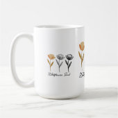 Wilde bloem trendy ontwerp koffiemok (Links)