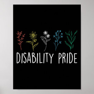 Wilde bloem Trots Gehandicapt Disability Pride Mon Poster