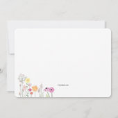 Wilde bloem - uitnodiging (Achterkant)