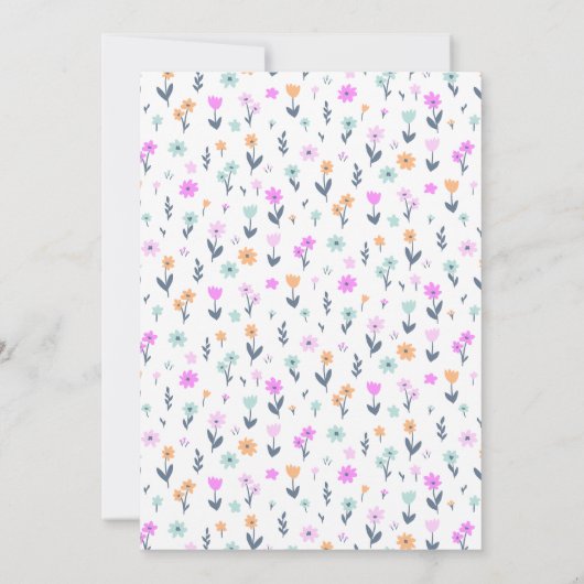 Wilde bloem - uitnodiging (Achterkant)