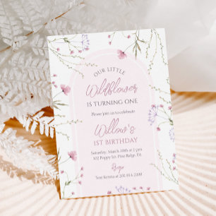 Wilde bloem - uitnodiging