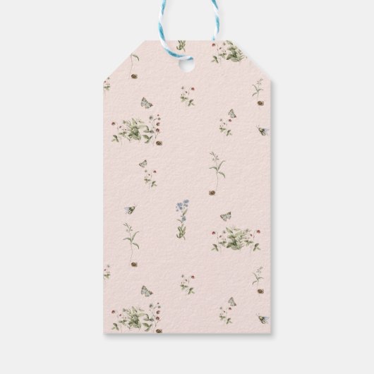 Wilde bloem | Verblijfsfeest Dank u Labels geven Cadeaulabel (Achterkant)