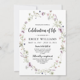 Wilde bloem Viering van het leven Kaart