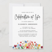 Wilde bloem - viering van het levensonderhoud kaart (Voorkant)