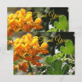 Wilde Bloem Vlak Dankkaart Bedankkaart (Voorkant / Achterkant)