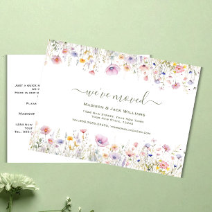 Wilde Bloem We Zijn Verhuisd Verhuisbericht Briefkaart