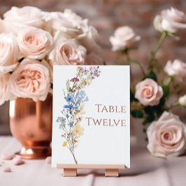 Wilde bloem-weddenschapsnummer kaart