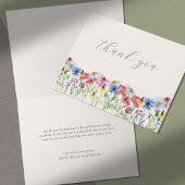 Wilde bloem Wedding Rustic Country Floral Bedankkaart