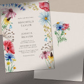 Wilde bloem Wedding Rustic Country Floral Kaart