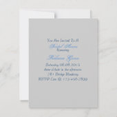 wilde bloem , witgewassen hout , bruiloft frans la kaart (Achterkant)