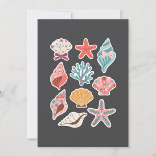 Wilde Bloem Zeeschelp Strand Zomer Vibes Bloemig S Kaart