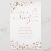 Wilde bloem zet een ring op het vrijgezellenfeest (Voorkant)