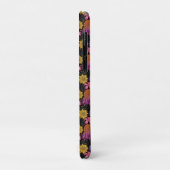 Wilde bloem Zwarte Floral Gepersonaliseerd Case-Mate iPhone Case (Achterkant/links)