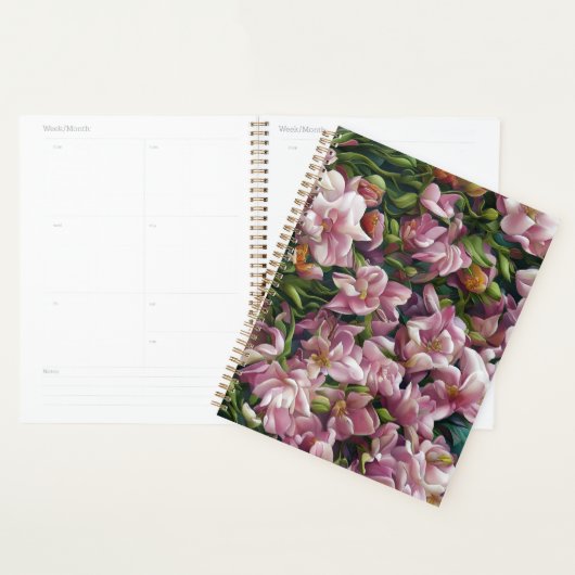 Wilde bloemafdrukken planner (Display)