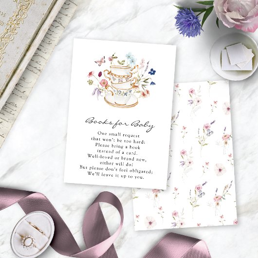 Wilde bloemboeken voor Baby Kaart