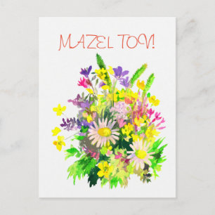 Wilde bloemen ansichtkaart briefkaart