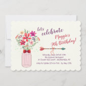 Wilde bloemen arrangement kaart (Voorkant)