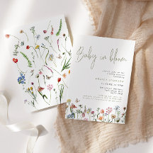 Wilde bloemen Baby in het Baby shower Bloom