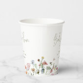 Wilde bloemen Baby in het Baby shower Bloom Papieren Bekers (Rechts)