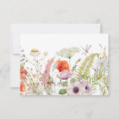 Wilde bloemen Baby shower Hartelijk dank Kaart (Achterkant)