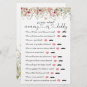 Wilde bloemen Baby shower "Raad eens wie" spel (Voorkant / Achterkant)