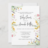 Wilde bloemen Baby shower Spring Save The Date (Voorkant)