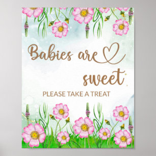 Wilde bloemen Baby's zijn zoet en nemen een Poster