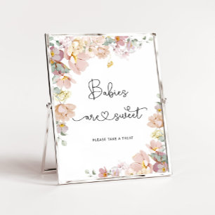 Wilde bloemen Baby's zijn zoet Poster