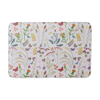 Wilde bloemen Bath Mat