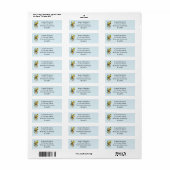 Wilde bloemen Blauwe paddenstoelen Etiket (Full Sheet)