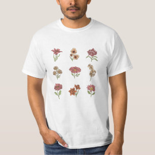 Wilde bloemen  bloemen botanische bloemen t-shirt