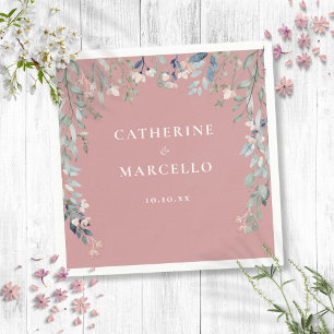 Wilde Bloemen Bloemencascade Stof Roze Roze Bruilo Servet