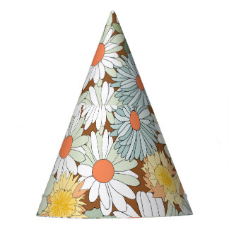 Wilde bloemen bloemenmotief,  naadloos motief. feesthoedjes