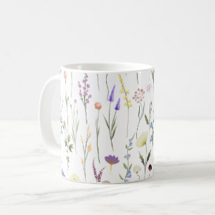 wilde bloemen bloempatroon koffiemok
