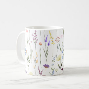 wilde bloemen bloempatroon koffiemok