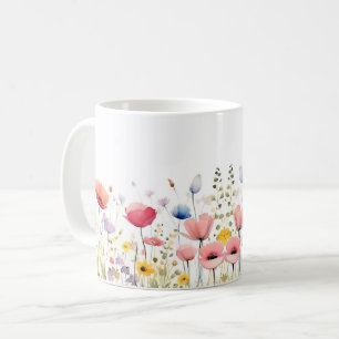 Wilde Bloemen Bloemstuk, Botanische Tuin, Kleurrij Koffiemok