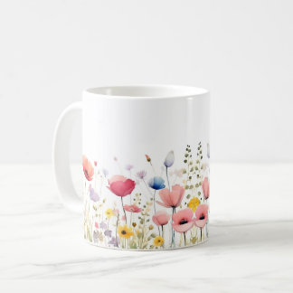 Wilde Bloemen Bloemstuk, Botanische Tuin, Kleurrij Koffiemok