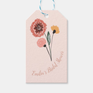 Wilde Bloemen Boeket Bloemstuk Bruids Bruiloft Cadeaulabel