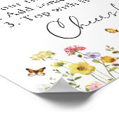 Wilde Bloemen Botanische Mimosa Brunch Bar Bord Poster (Hoek)