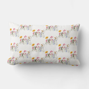 Wilde bloemen, botanische pastelbloem kussen