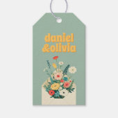 Wilde bloemen Botanische tuinbruiloft Cadeaulabel (Voorkant)