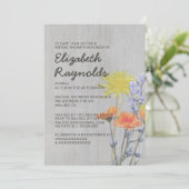  wilde bloemen Bridal Shower Invitations Kaart (Staand voorkant)