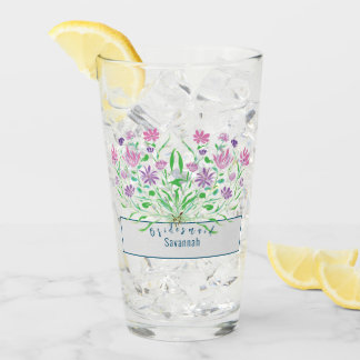 Wilde bloemen Bridesmaid Weddepassen Glas