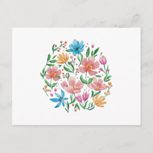 Wilde bloemen briefkaart