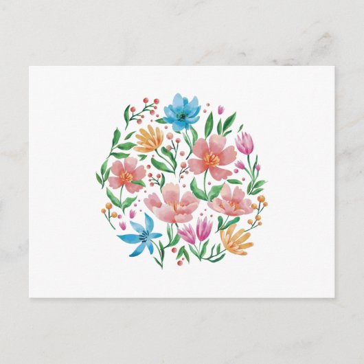 Wilde bloemen briefkaart (Voorkant)