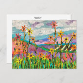 Wilde bloemen briefkaart (Voorkant / Achterkant)